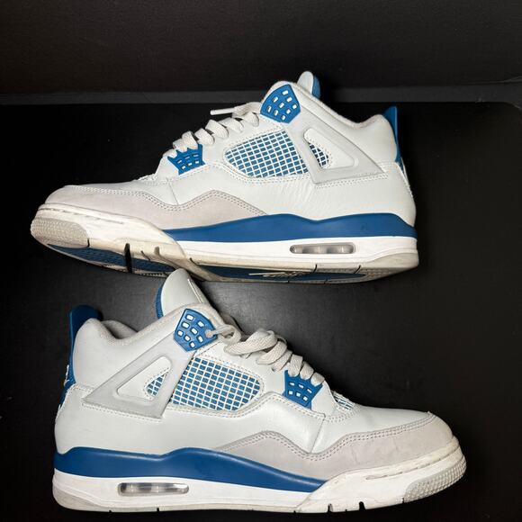 Size 12.5 - Nike Air Jordan 4 Retro Military Blue 2024 Men's Shoes - Picture 3 of 10